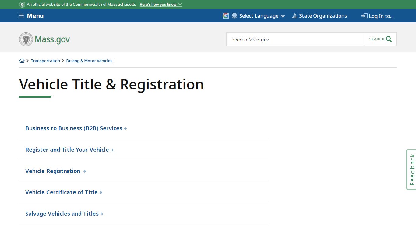 Vehicle Title & Registration | Mass.gov